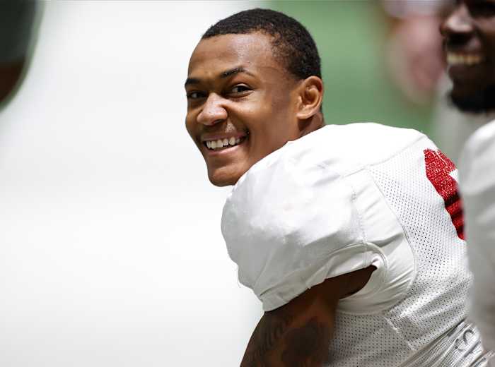 DeVonta Smith, Alabama practice, December 28, 2020